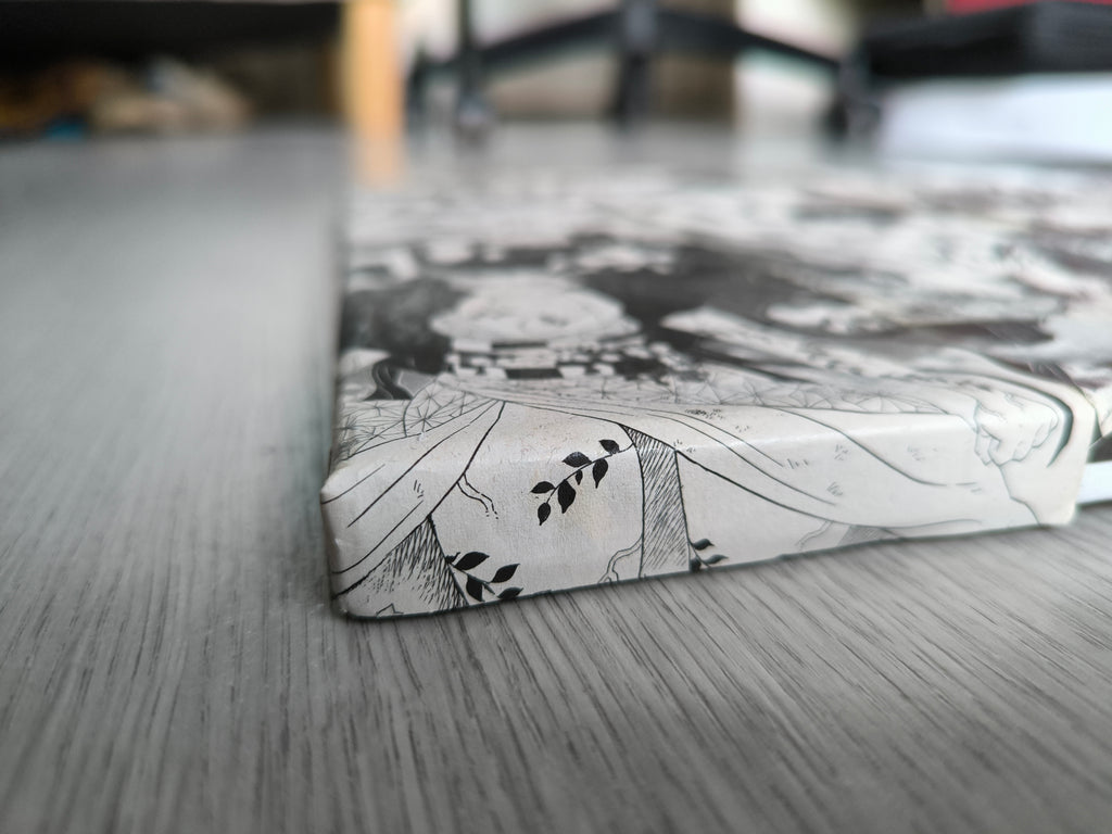 Tableau Manga - Demon slayer – Nezuko x Tanjiro vs Daki x Guytaro fait main